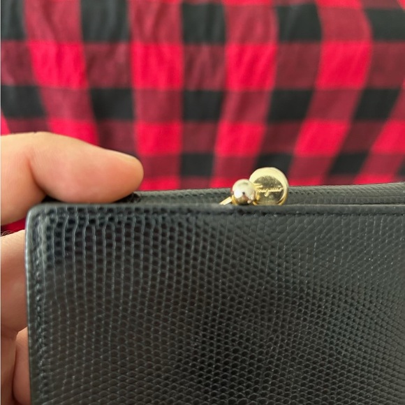 Salvatore Ferragamo Black Textured Wallet - Picture 3 of 7